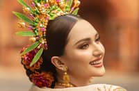 Ahtisa Manalo wearing her National Costume by designer Mak Tumang