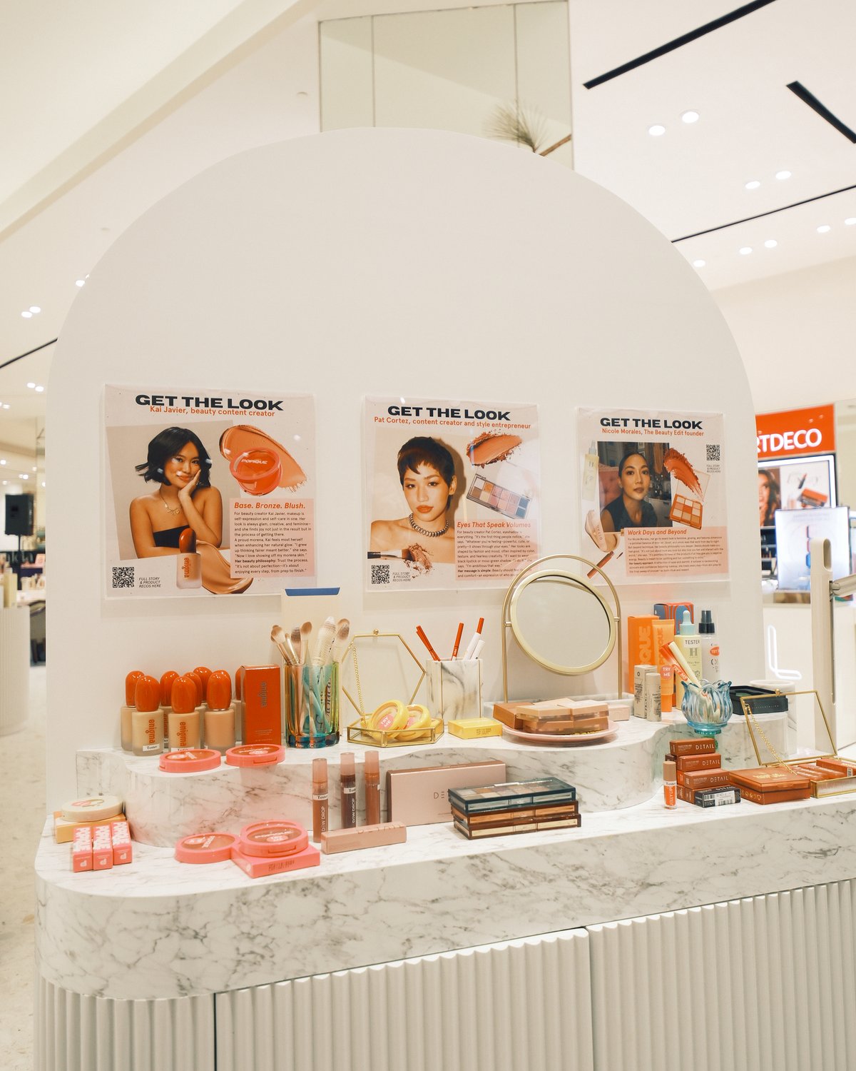 CURATED beauty products.