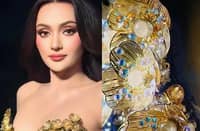 Ahtisa Manalo and the details of her Miss Universe prelims gown designed by Mak Tumang