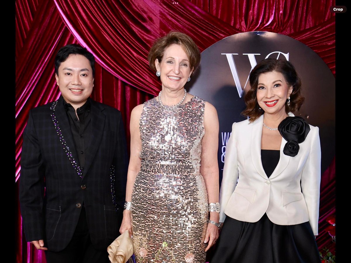 Jose Paolo Dela Cruz, US Ambassador, MaryKay Carlson and Joanne Rae Ramirez.