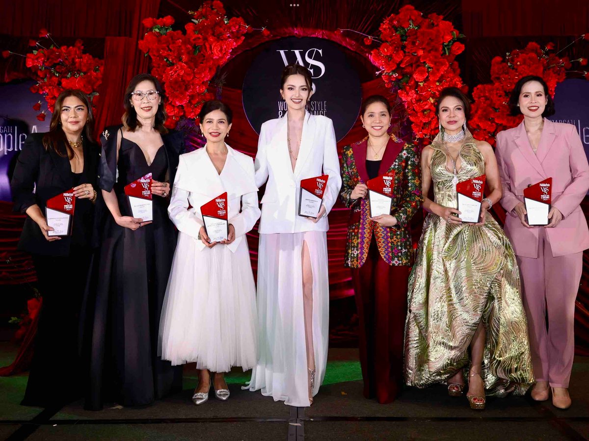 Broadcast journalist Karmina Constantino, Makati Medical Center’s Dr. Catherine Teh, Solicitor General Darlene Berberabe, Miss Universe Philippines 2025 Ahtisa Manalo, former Budget and Management Secretary Amenah Pangandaman, St. Luke’s Medical Center’s Dr. Elsie Pascua and Wilcon Depot CEO Lorraine Belo Cincochan.