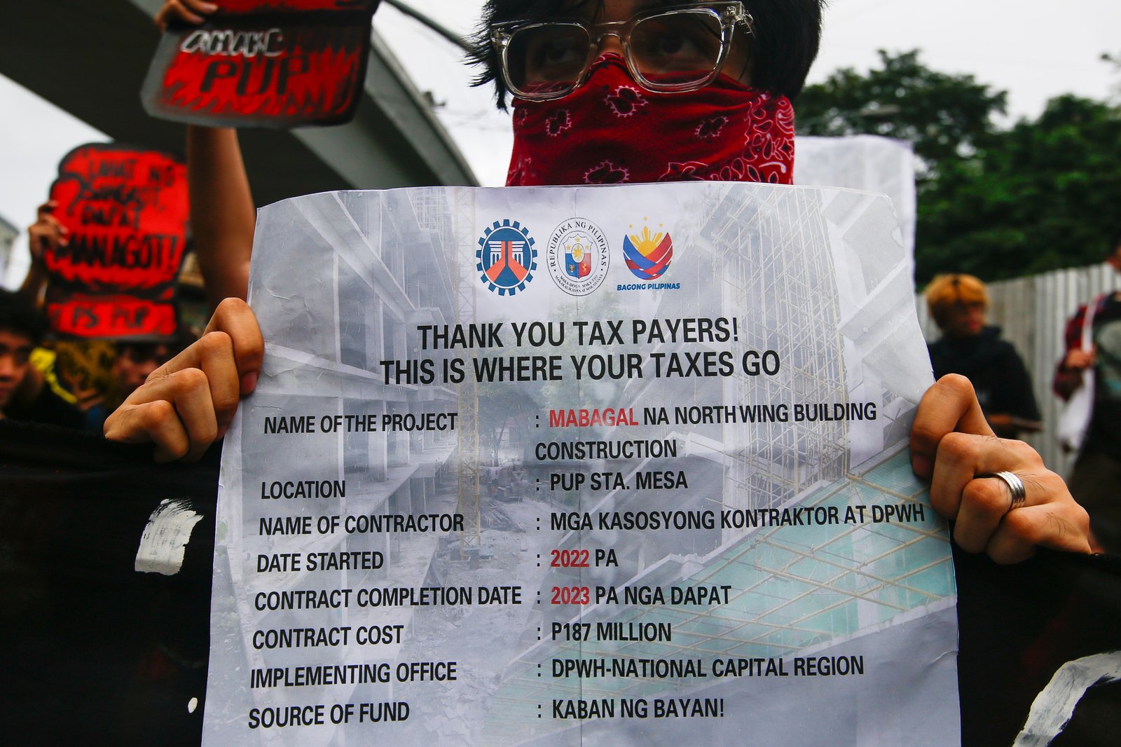 Students and your organization along U-Belt and Taft Avenue march to Mendiola on Friday afternoon, 21 November 2025, for the national day of walkout. They are calling for the resignation of President Ferdinand Marcos Jr. and Vice-President Sara Duterte and all public officials involved in the massive corruption.