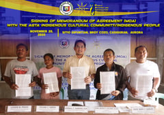 Aurora, IP community seal deal for P100-M farm-to-market road in Casiguran