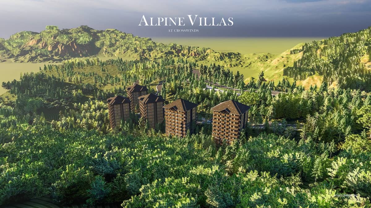 Set on a 2.8-hectare enclave, Alpine Villas has formed a stretch of mid-rise, chalet-style towers that captures the creative soul of Crosswinds.