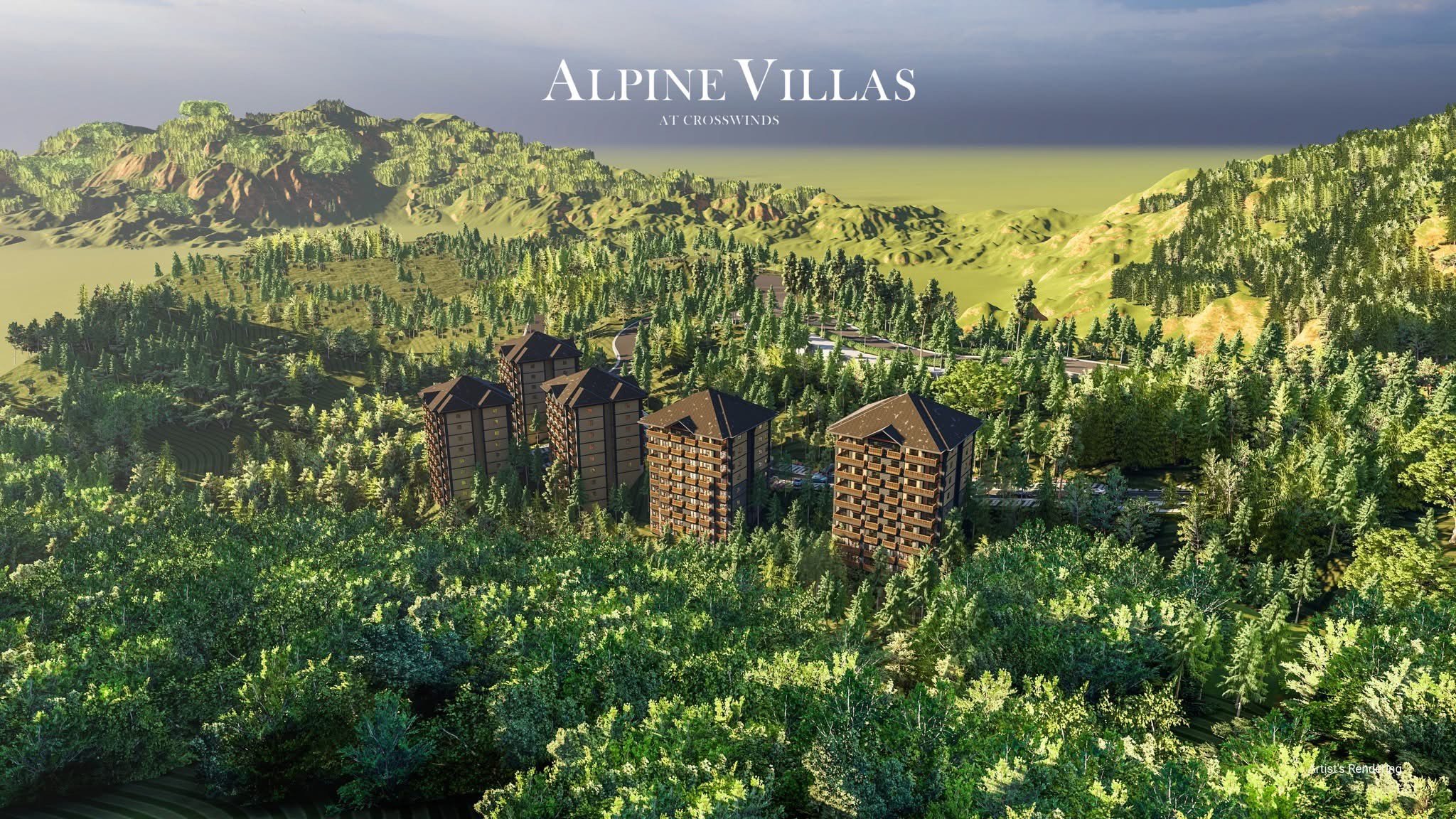 Set on a 2.8-hectare enclave, Alpine Villas has formed a stretch of mid-rise, chalet-style towers that captures the creative soul of Crosswinds.