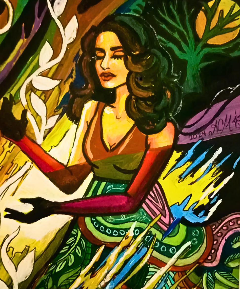 2024 watercolor painting by Amelia Clarissa de Luna Monasterial.