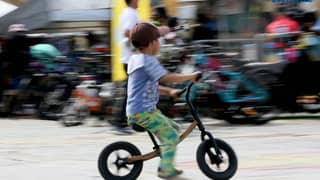 Bike enthusiasts tried bamboo bikes at a bike bazaar at Quezon City Hall days before the celebration of National Bicycle Day.
National Bicycle Day in the Philippines is observed on the fourth Sunday of November, as declared by Proclamation No. 1052, s. 2020. It is celebrated to promote cycling as an eco-friendly form of transportation and to highlight its benefits for public health and the environment.
The event took place on 21 November 2025.