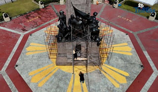 Andres Bonifacio Monument cleaned for 162nd anniversary