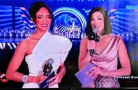 Former Miss Universe title holders R'Bonney Gabriel and Dayanara Torres.