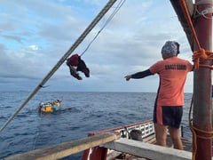 Coast Guard rescues two fishermen from half-submerged motorbanca in Antique