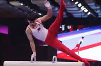 Karl Eldrew Yulo places eighth in the individual all-around despite pain in his right ankle on Saturday in the 3rd FIG Artistic Gymnastics Junior World Championship.