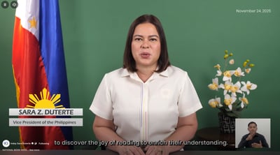 Sara urges Filipinos to discover joy of reading