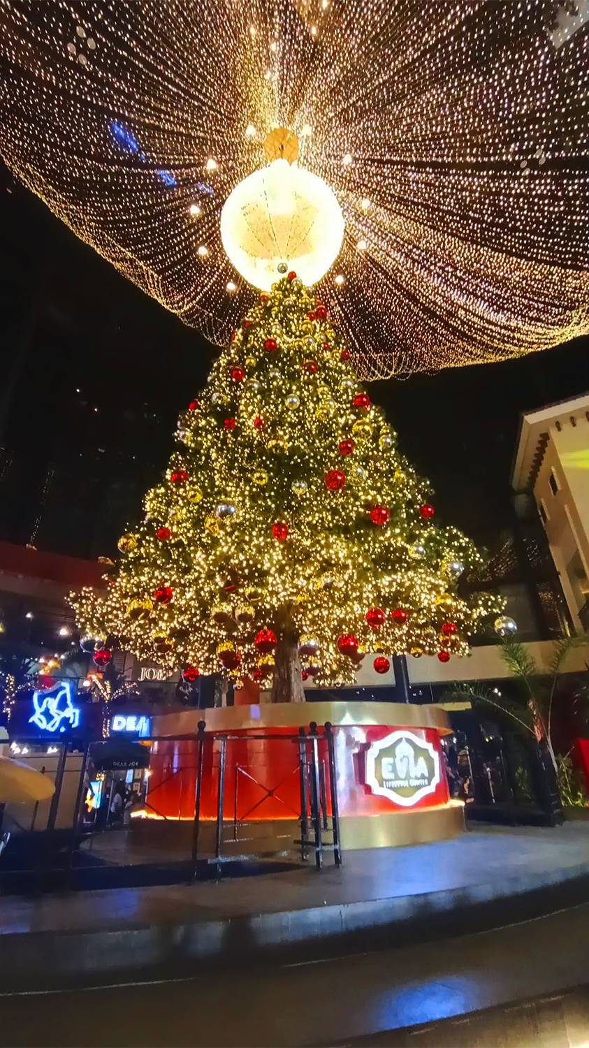 The 45-foot Christmas Tree, standing in the Garden Atrium of Evia Lifestyle Center,
served as the centerpiece for its tree lighting ceremony.