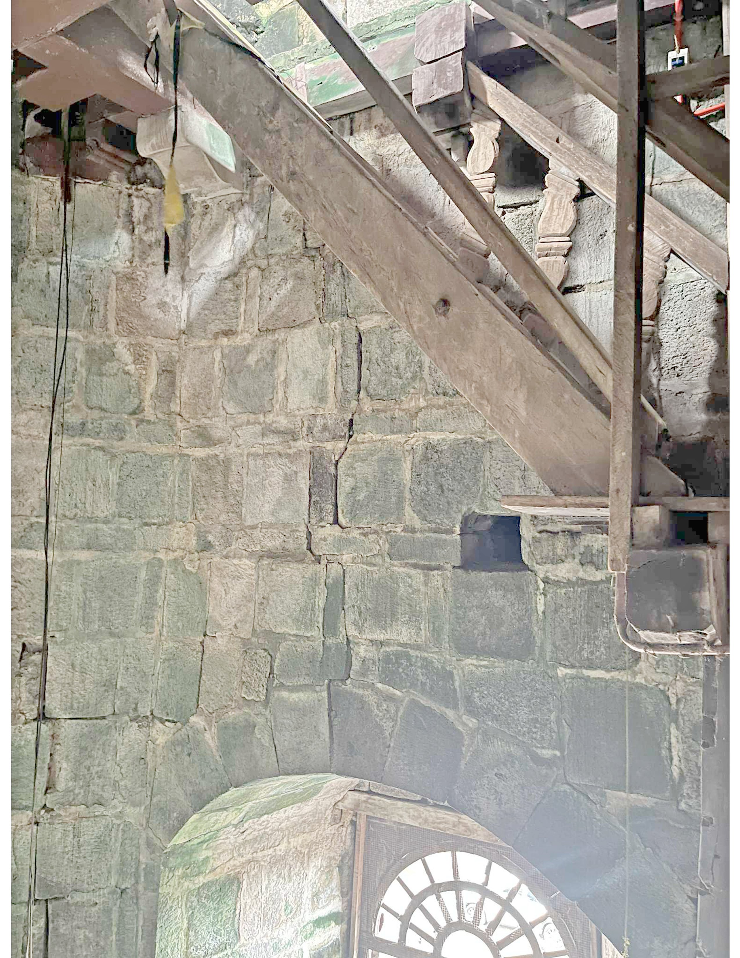 A newly discovered vertical crack inside the Tayabas Basilica belfry raises urgent structural concerns.