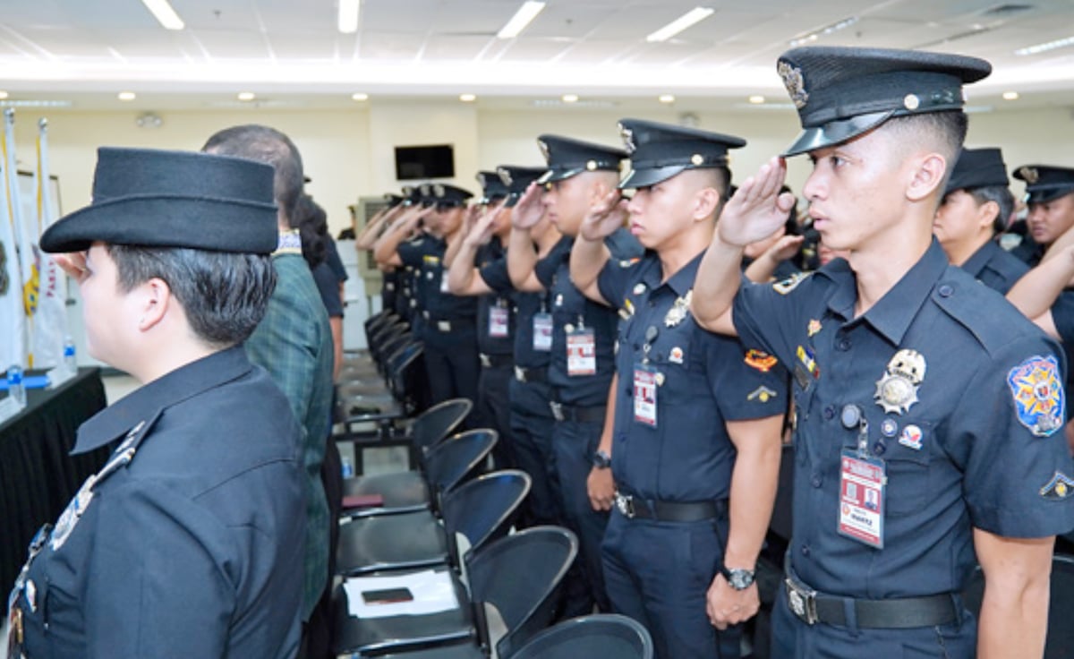 The Bureau of Fire Protection Pasay City team stands in unity during the launch, reaffirming their commitment to delivering fast, reliable, and accessible fire safety services to Pasayeños.