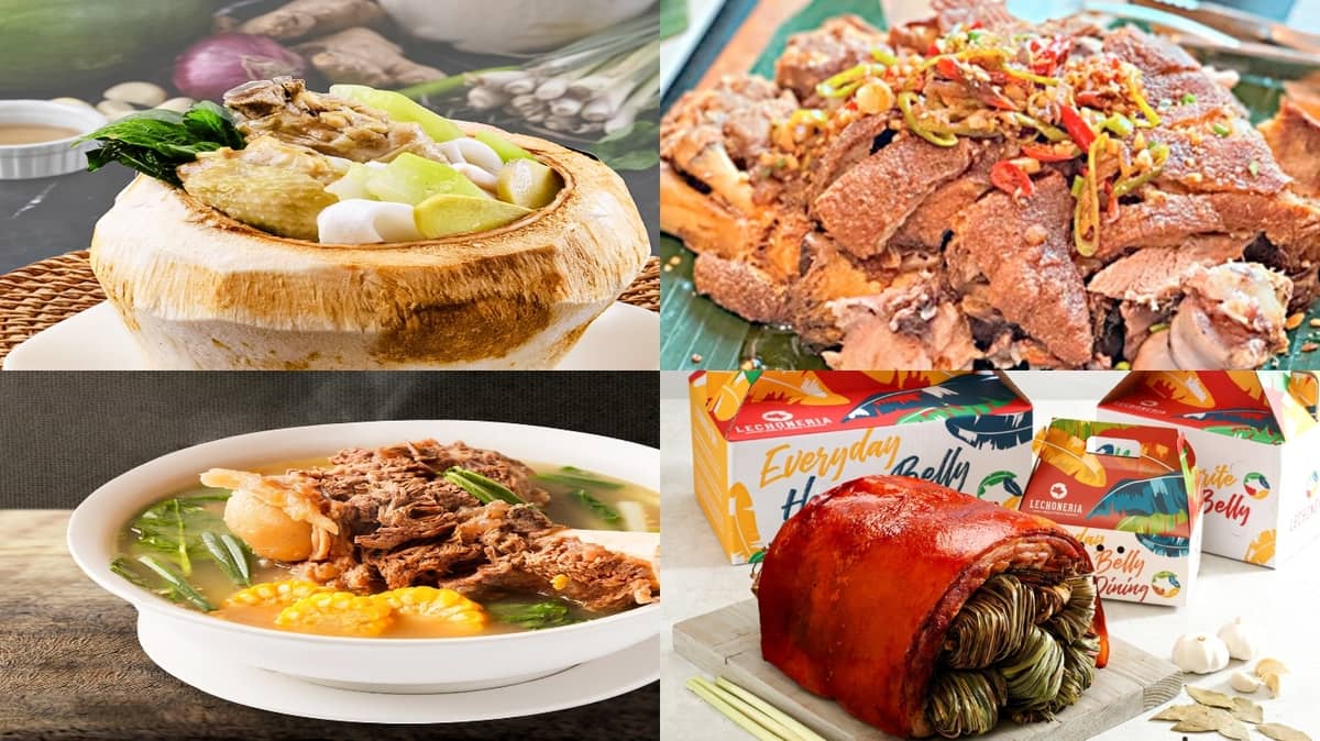 Visayan warmth in every bite. Mesa’s aromatic Chicken Binakol, Lechoneria’s crisp Cebu Lechon Belly, Paolito’s Pochero, and Mangan’s Crispy Pata.