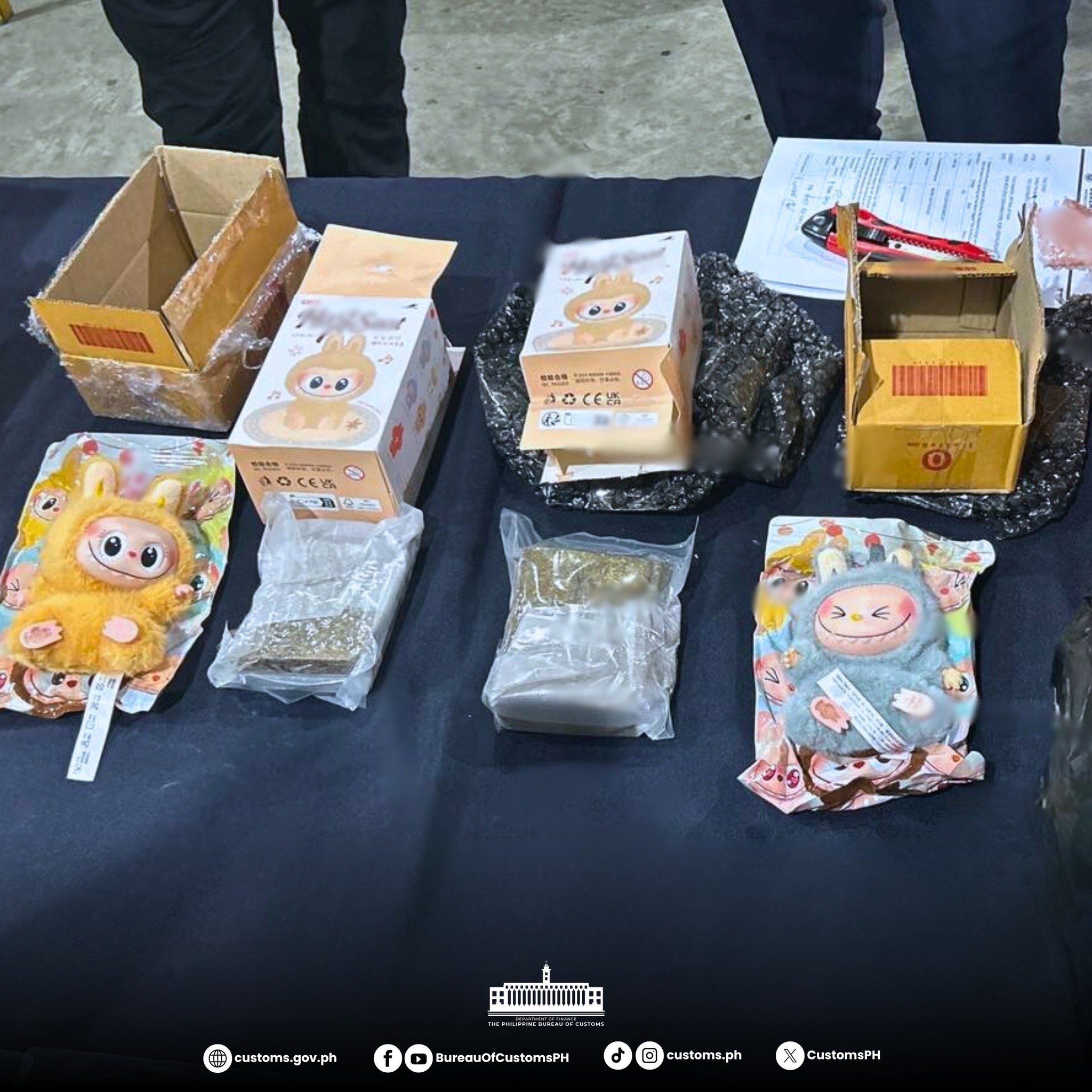 P800K worth of illegal drugs found in Labubu toys