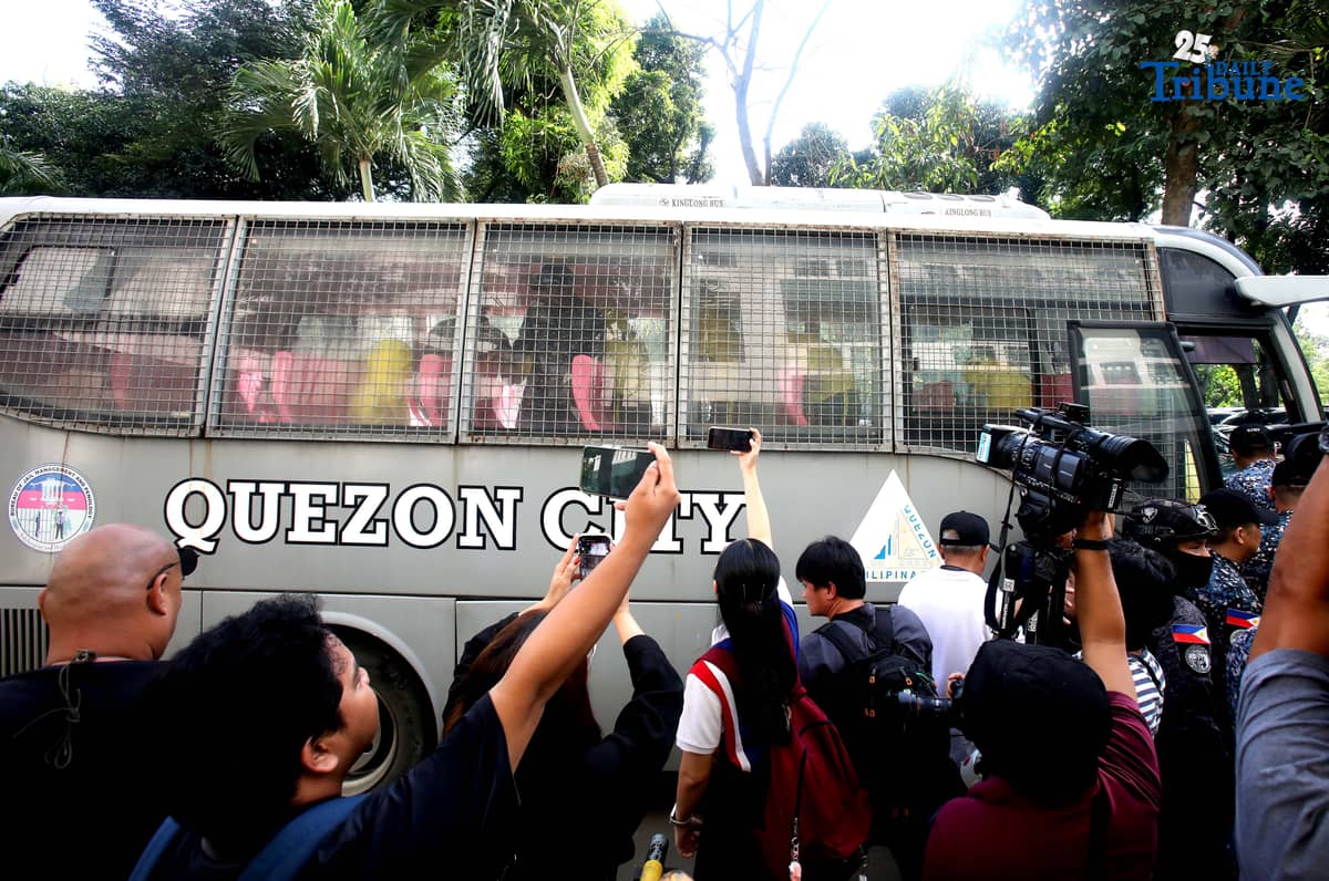 Personnel from the Bureau of Jail Management and Penology (BJMP) escorted the eight DPWH officials linked to the Oriental Mindoro flood control anomaly during their arraignment before the Sandiganbayan Fifth Division in Quezon City, where they entered a plea of not guilty to graft charges.