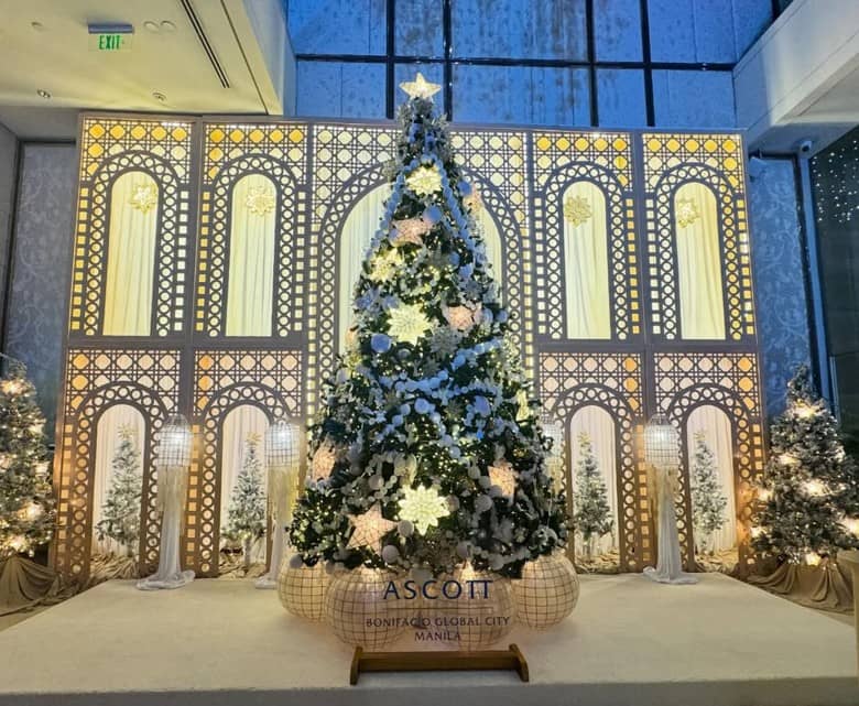 The Christmas tree adorned with capiz shell ornaments made by Bataan Shell Trading, celebrating the artisans of Capiz.