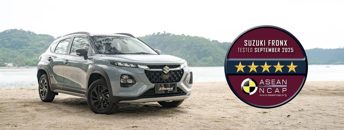FRONX displays its 5-star ASEAN NCAP rating as Suzuki highlights the model’s strong safety showing.