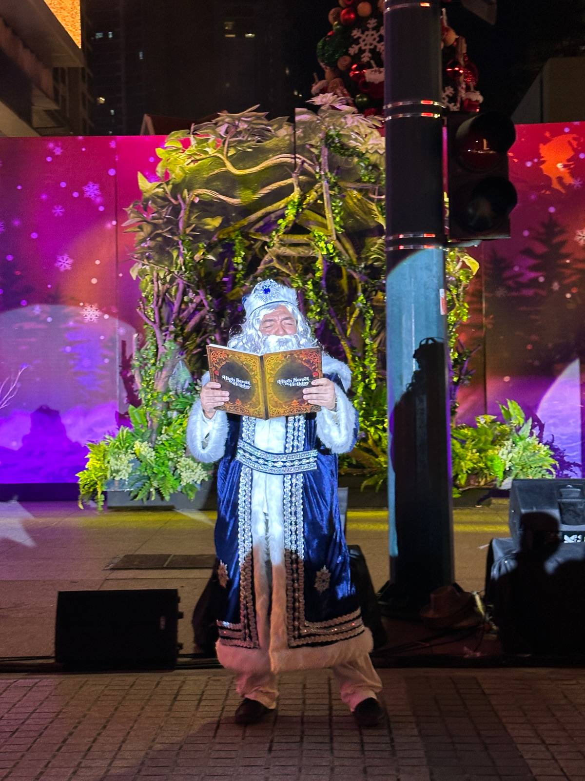 Santa Claus does storytelling time during A High Street Holiday.