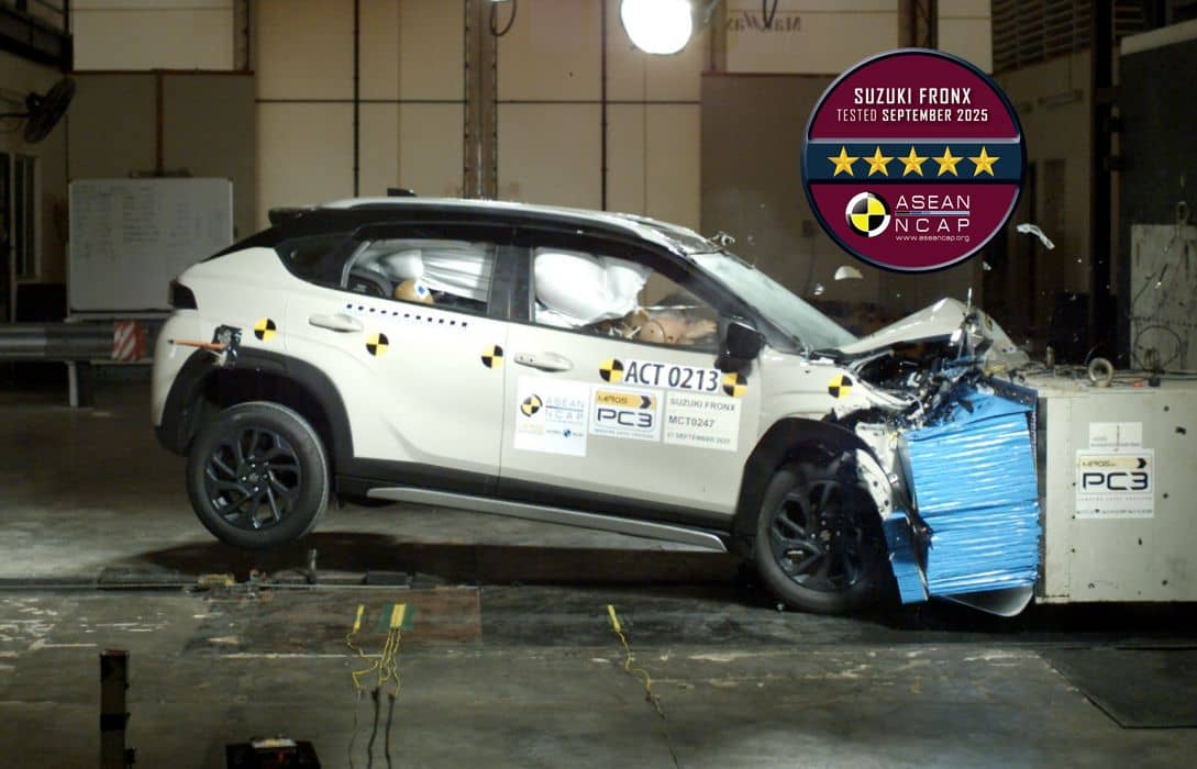 Crash test results show the Fronx meets high safety standards under the latest ASEAN NCAP protocol.