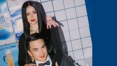 Dominic Roque cheers on                calendar girl Sue Ramirez