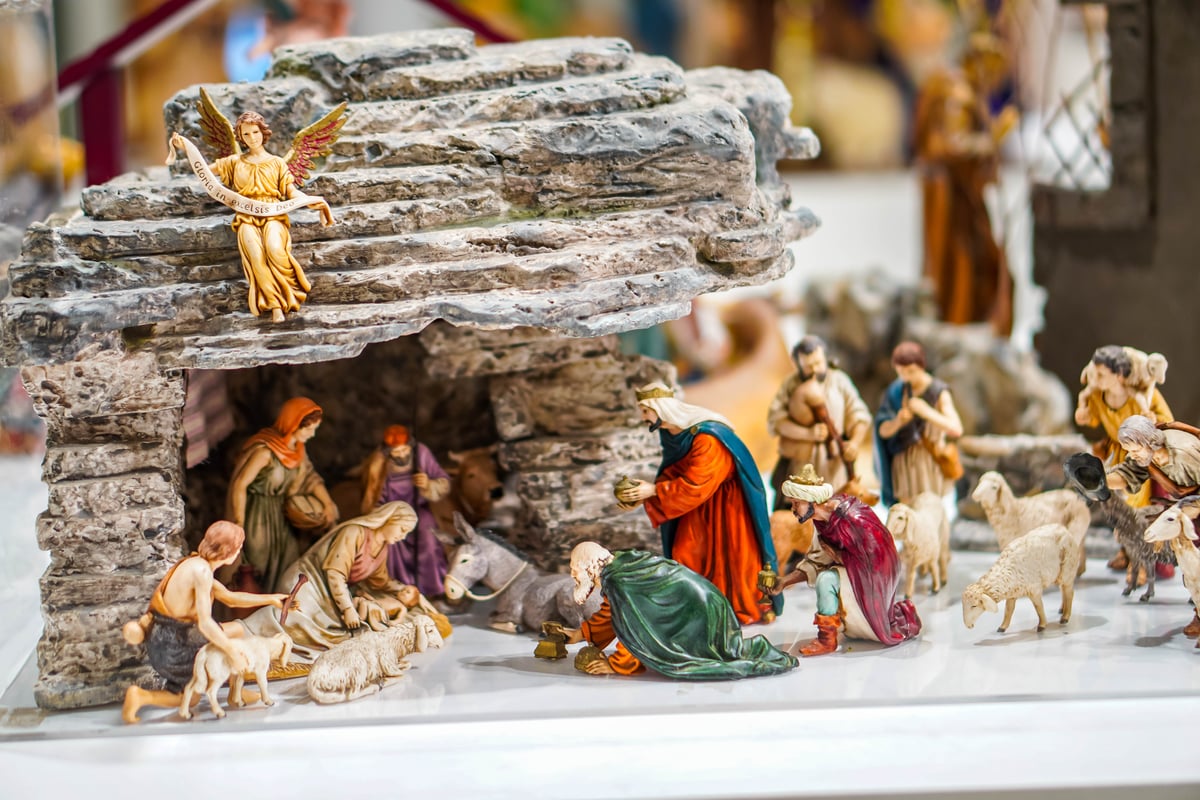 A carefully crafted Nativity scene showing the timeless story of the first Christmas.