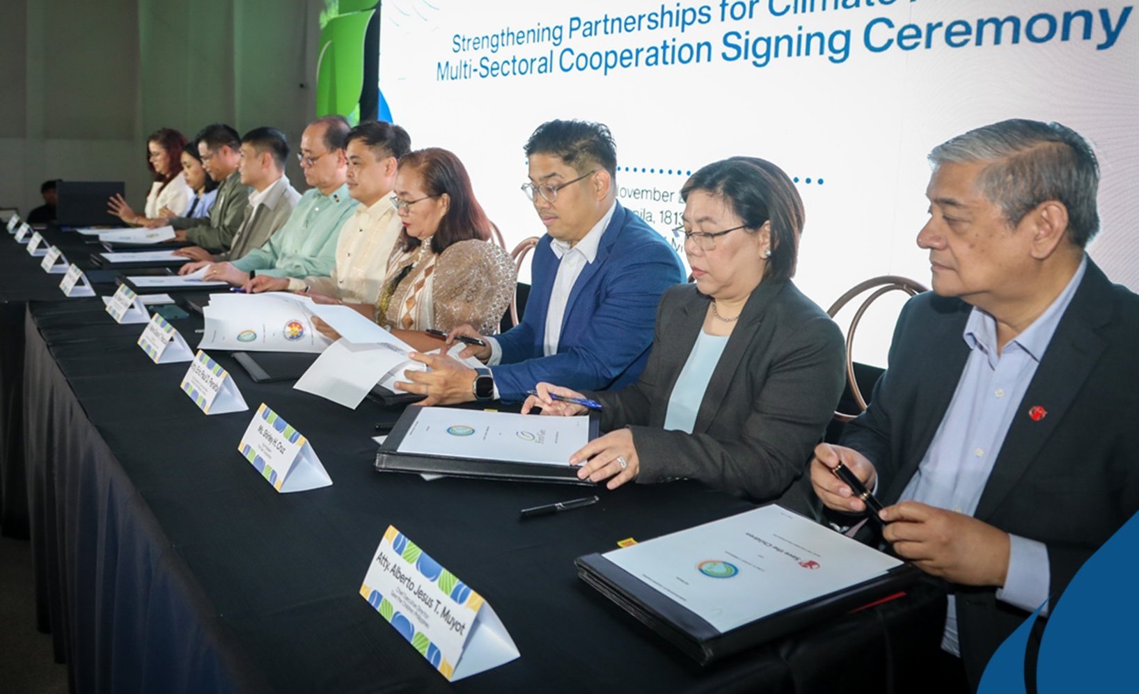The Climate Change Commission (CCC) and partners capped the celebration of the 18th Global Warming and Climate Change Consciousness Week by signing a memorandum of understanding (MOU) to work together in making the country climate-resilient.