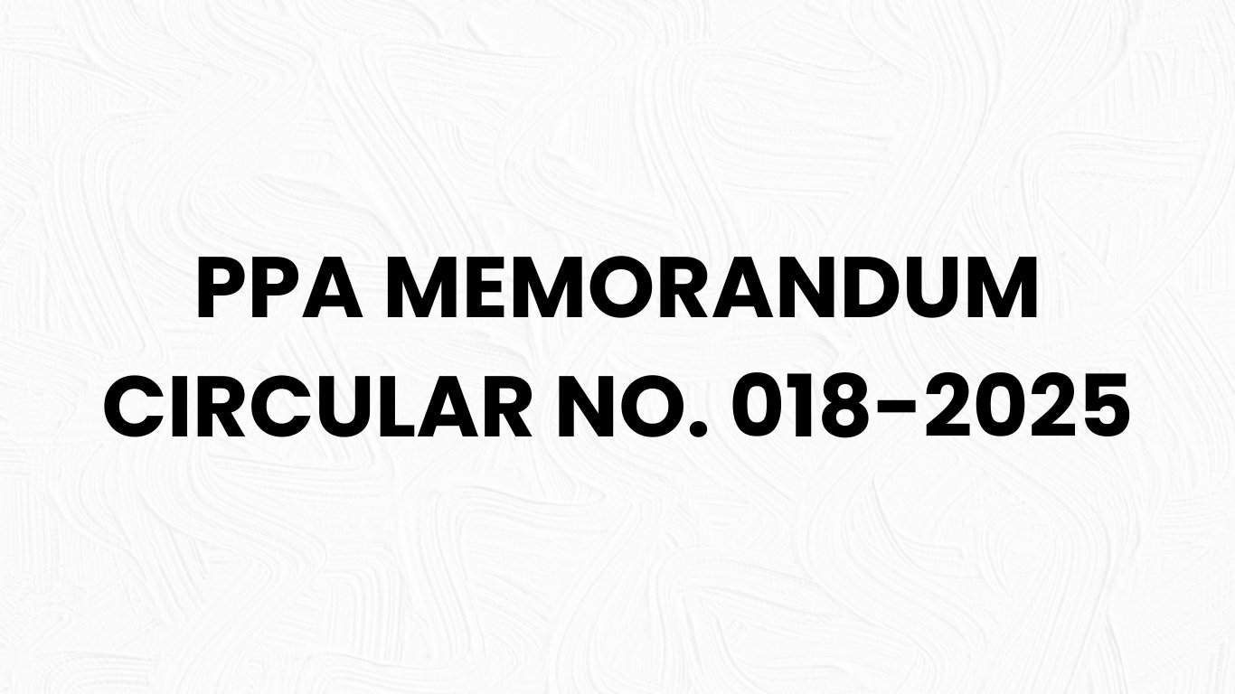 PPA Memorandum Circular No. 018-2025