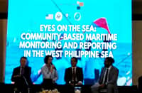 From left to right:
• H.E. Marc Innes-Brown PSM, Ambassador of Australia to the Philippines
• H.E. Catherine McIntosh, Ambassador of New Zealand to the Philippines
• H.E. Lai Thai Bing, Ambassador of Vietnam to the Philippines
• Mr. Don McLain Gill, Non-Resident Fellow of the Stratbase ADR Institute and Lecturer at De La Salle University