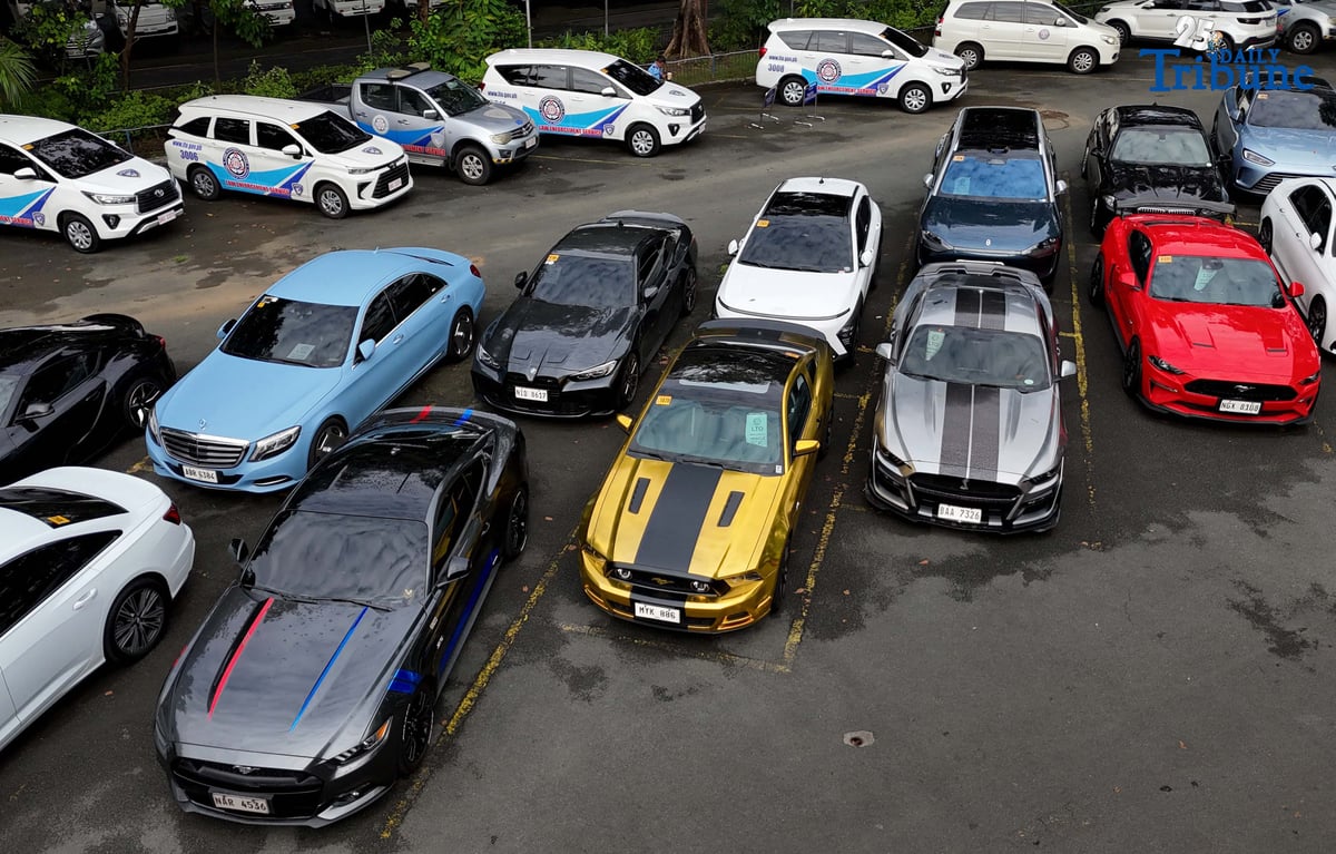(December 01 2025) The Land Transportation Office Chief Assistant Secretary Marcus Lacanilao present to the media the more than 20  luxury cars impounded at LTO office in Quezon City on Monday December 1 2025, following the agency's operation in National Capital Region over the weekend.  LTO Chief Marcus Lacanilao highlighted that the majority of the violations involved unregistered cars and drivers lacking valid licenses. Photo/Analy Labor