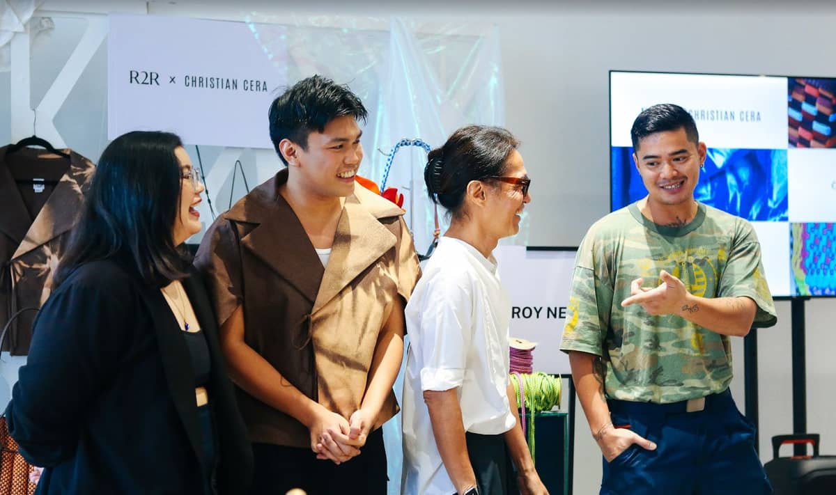 TIPPI Sy (R2R Apparel Designer), Dars Juson (R2R Apparel Design Associate and co-founder of Repamana), Christian Cera (R2R and Christian Cera) and Leeroy New.
