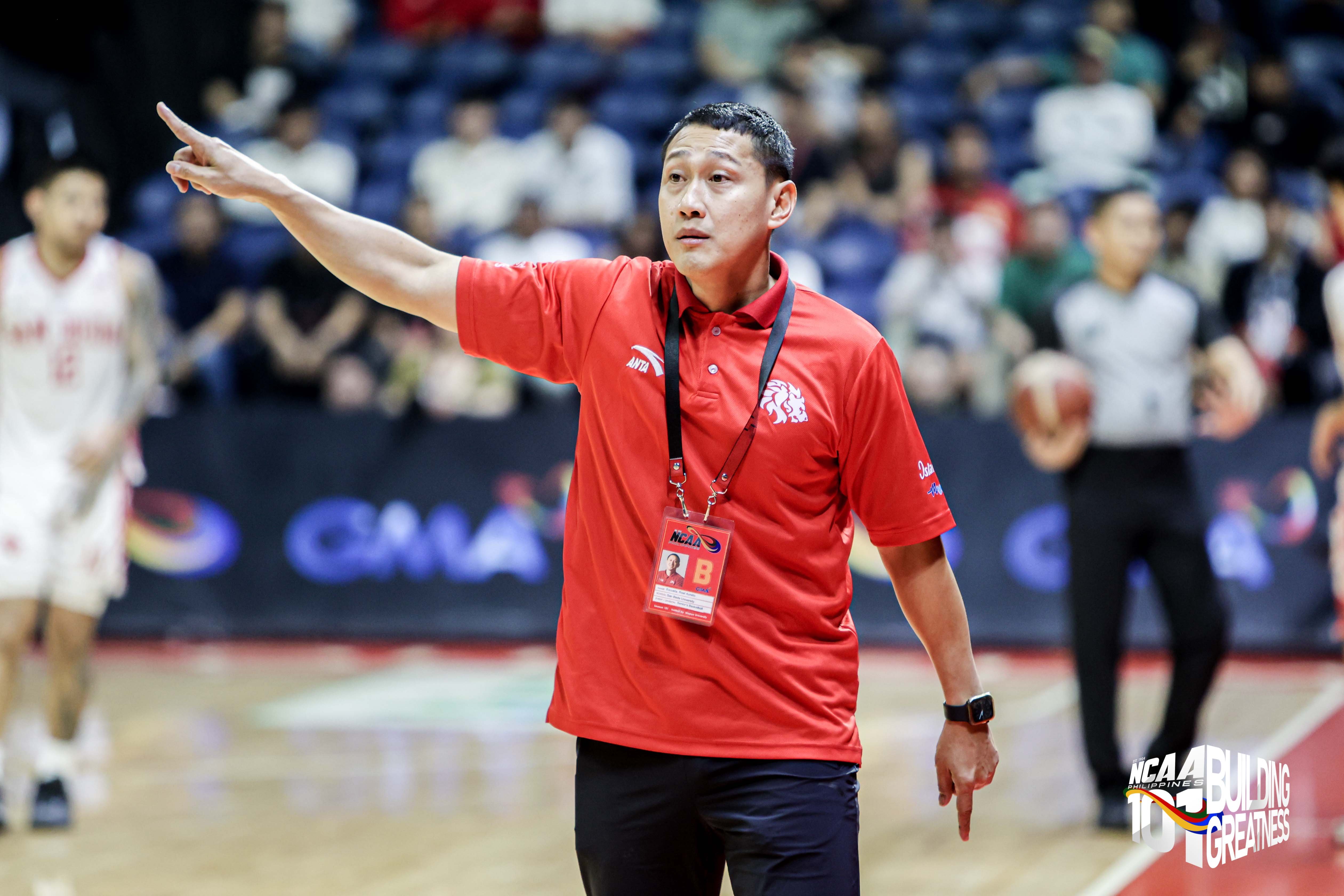 Head Coach Yuri Escueta of the San Beda Red Lions
