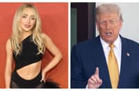 Pop star Sabrina Carpenter and United States President Donald J. Trump