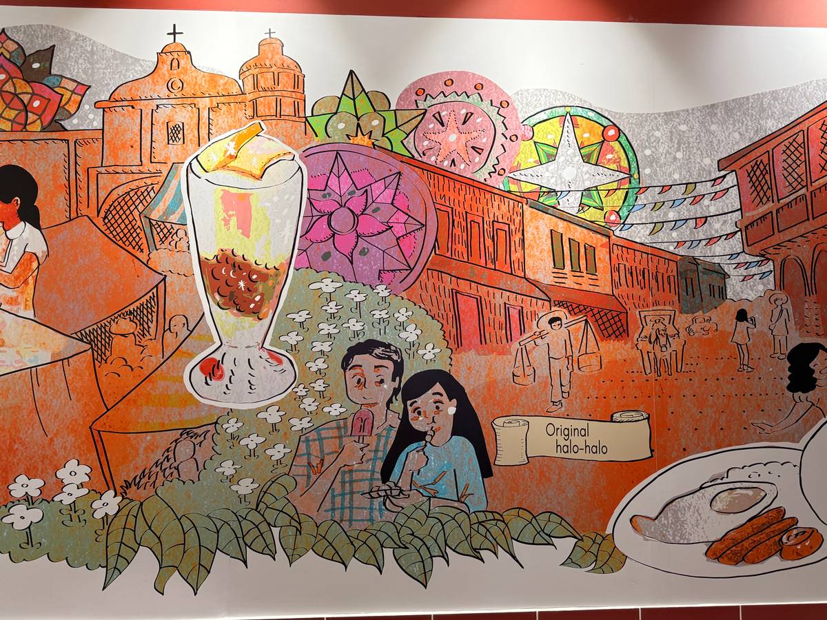 Filipino fiesta theme on walls