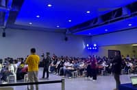 Applicants flock to the Department of Migrant Workers mega job fair at SM Megamall in Mandaluyong City on Wednesday, which is part of the Philippines-Finland Friendship Week. The DMW offered job orders through six recruitment agencies for positions in Finland.