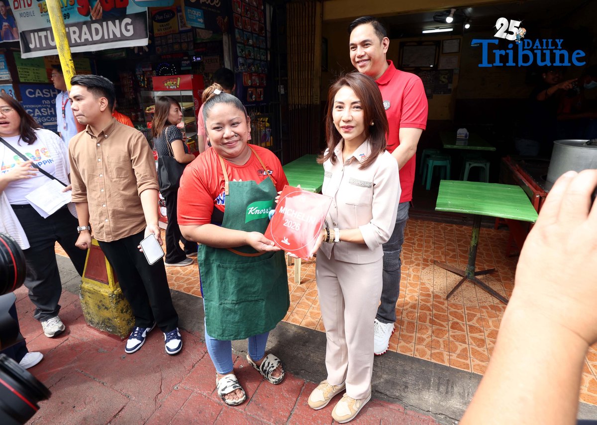(December 05 2025) On Friday, December 5, 2025, Tourism Secretary Christina Garcia Frasco led the RestoRUN–MICHELIN Guide Plaque Distribution Restaurant Caravan at Morning Sun Eatery in Project 4, Quezon City. The event marks a milestone for the Department of Tourism following the historic first selection of the MICHELIN Guide in the Philippines. The Morning Sun Eatery offers Ilocano dishes and barbecue, earning a place in the first Michelin Guide Philippines 2026, announced on Oct. 30. The modest karinderya received the Bib Gourmand recognition, awarded to restaurants that serve exceptional food at reasonable prices, they are now among the 25 Bib Gourmand dining destinations in the Philippines. Photo/Analy Labor