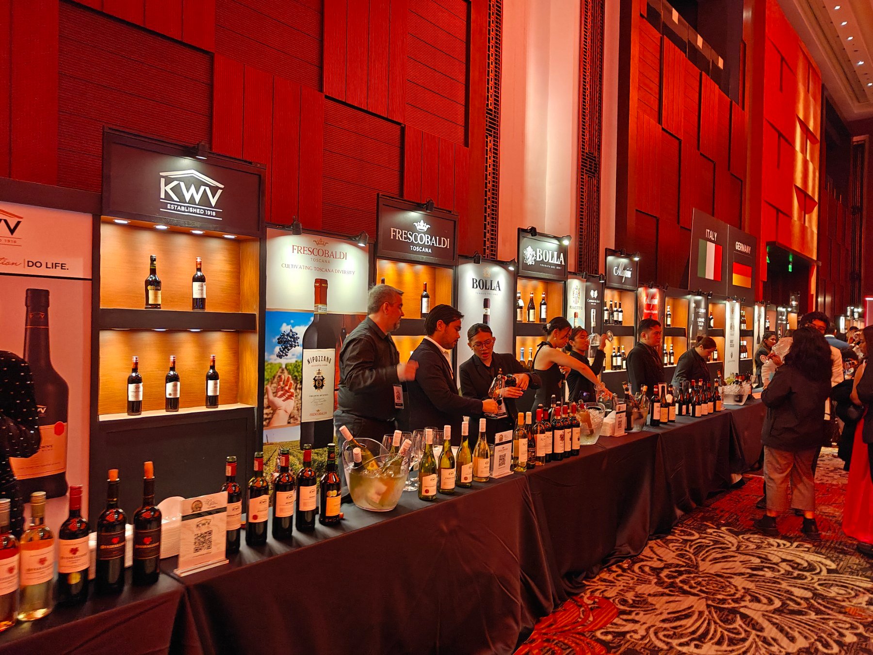 FINE selection of wines.