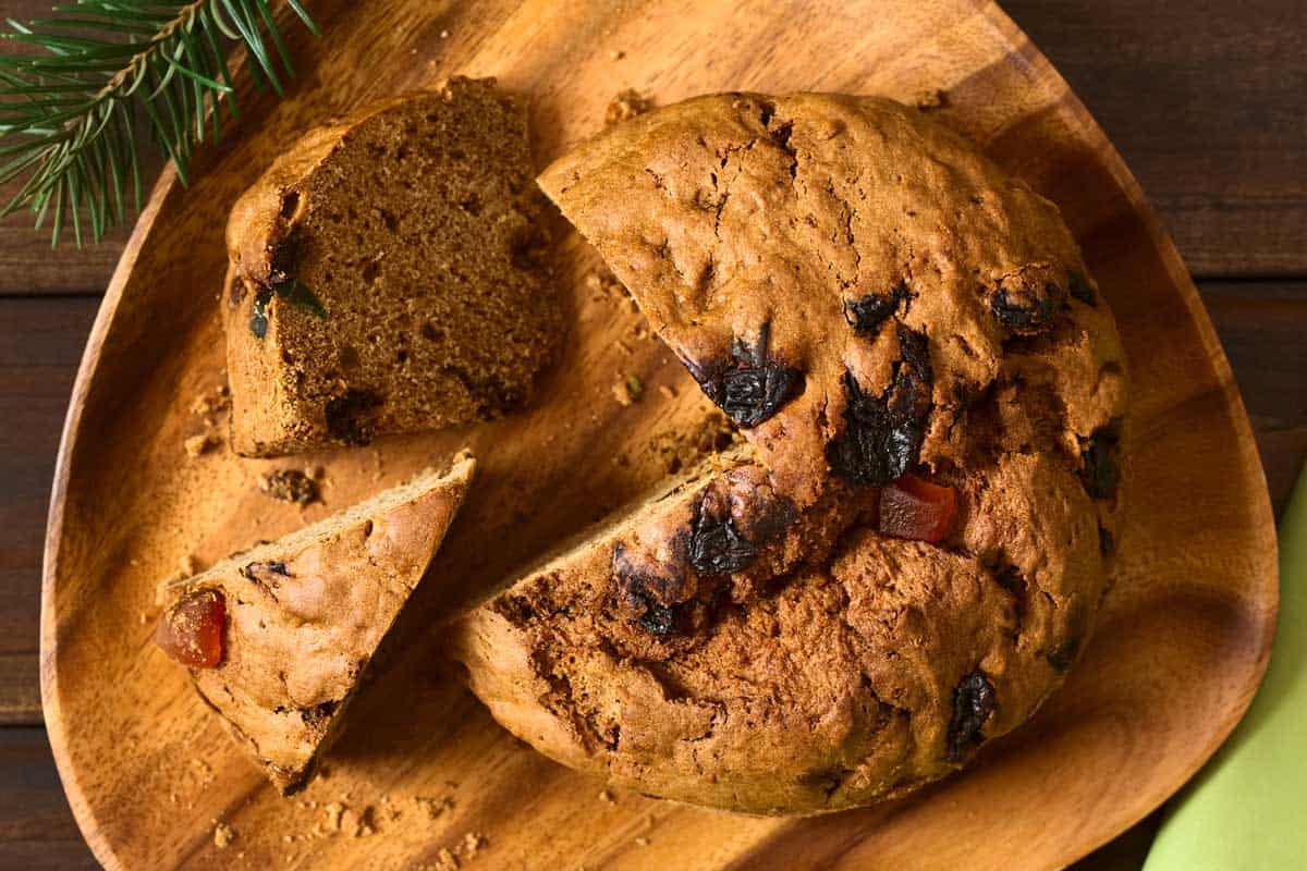 Pan de Pascua, a type of fruit cake from Chile.
