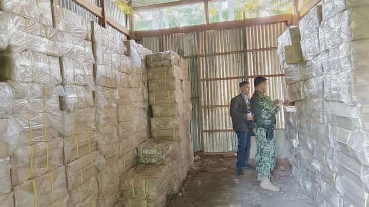 POLICE seize nearly P20 million worth of smuggled cigarettes and suspected shabu in a pre-dawn operation in Sitio Sudoy, Barangay Kinudalan early Thursday, while serving three search warrants against a local businessman who remains at large.
