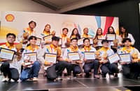 The fifteen winners of the 58th Shell National Students Art Competition (NSAC), representing five categories, received cash prizes, limited-edition Shell shirts and jackets, certificates, and specially designed trophies.