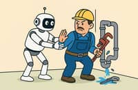 ARTIFICIAL intelligence-powered robot cannot replace skilled workers such as plumbers.