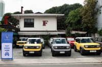LINES of VF3 and VF5 units wait at the test drive area during the Unbound Together event.