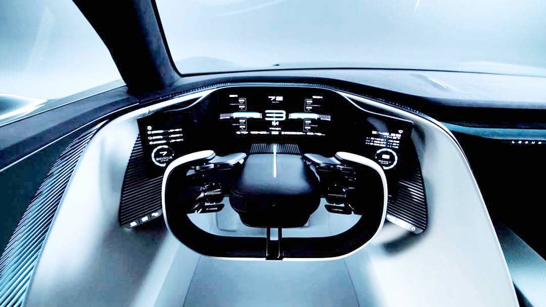 INSIDE reveals the driver-focused cockpit layout of the Lexus concept.