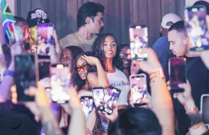 KOBE Paras and Tyla at a bar.