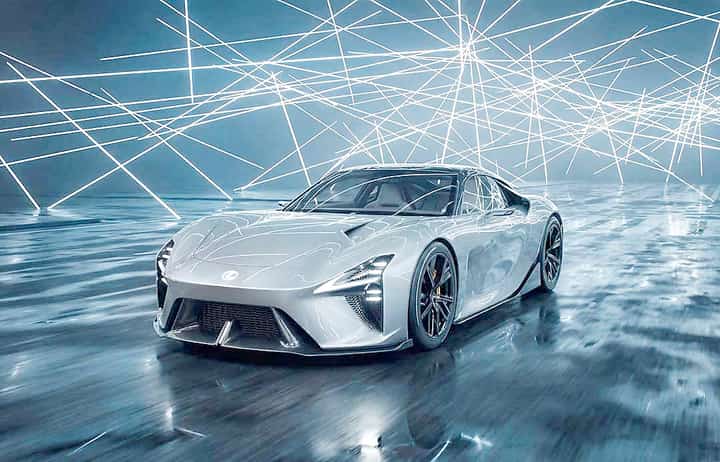 SPOTLIGHT shows the Lexus electric sports car concept in its full exterior form.