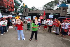 Militant, Indigenous groups mark Human Rights Day with protest at Camp Aguinaldo
