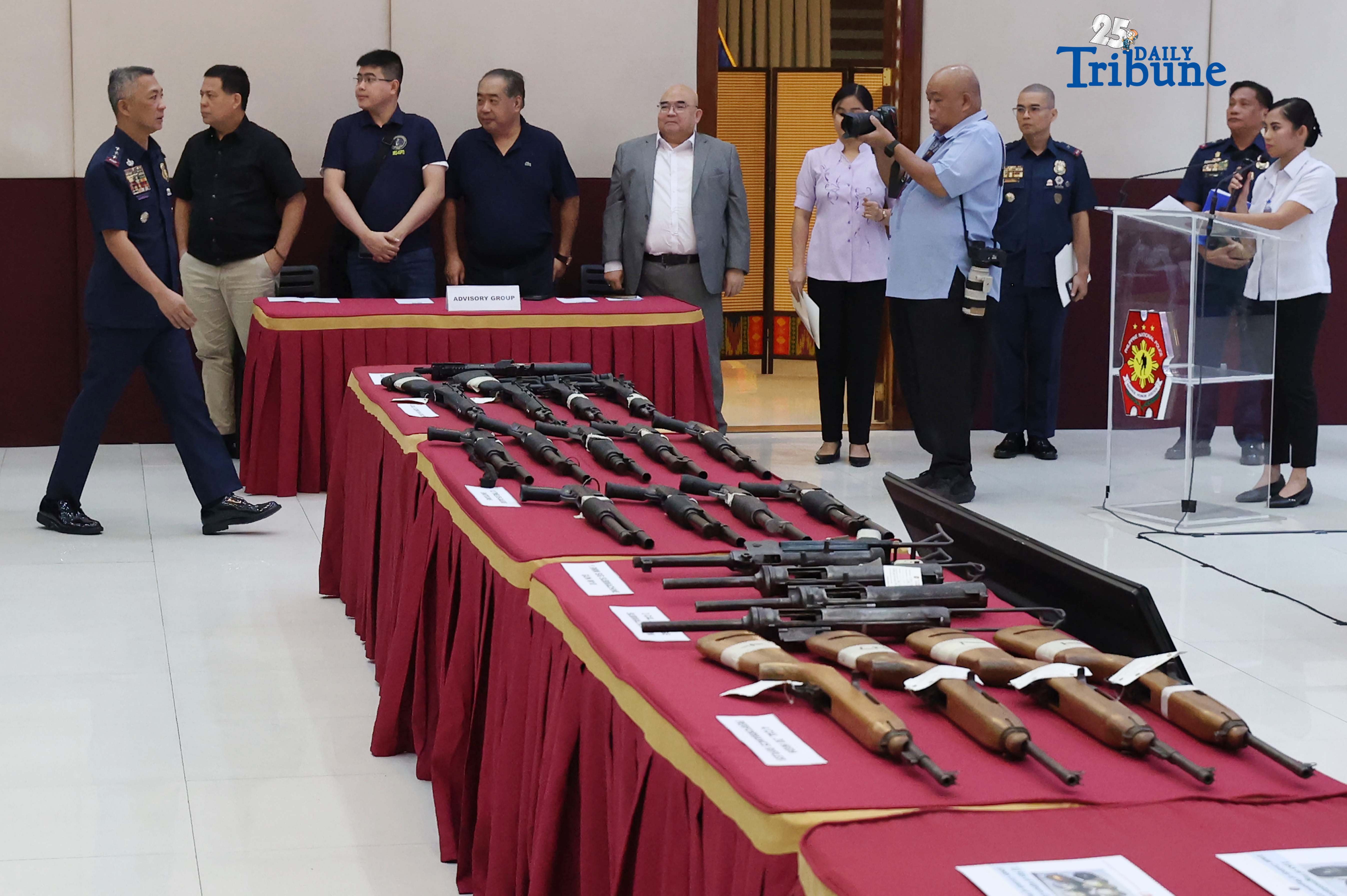 25 firearms, explosives turned over to PNP