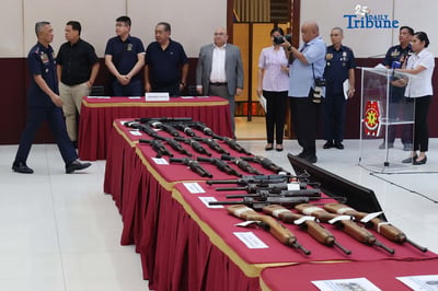 25 firearms, explosives turned over to PNP